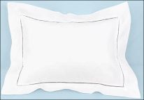 Boudoir Pillow Cover with Hemstitching and 2" Flange