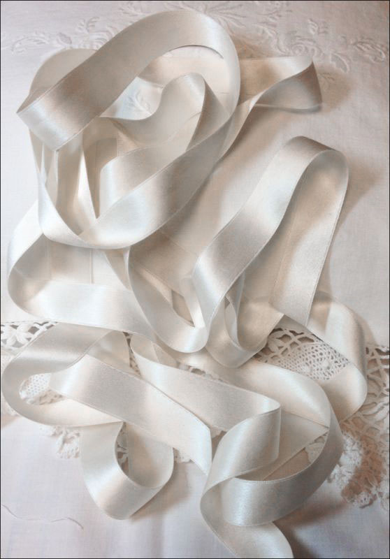 Simply Wonderful Things #39 Ivory/Off White Silk Satin Ribbon - various  widths