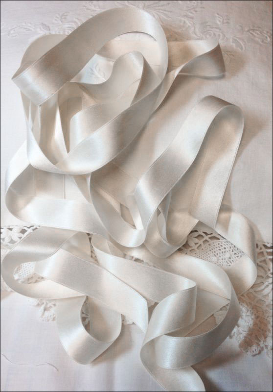 Ivory Silk Satin Ribbon