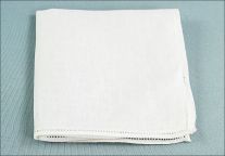 10.5" One-Row Spoke Linen Handkerchief