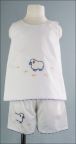 SALE! "Sheep & RickRack Summer Play Suit 9-12 mos.
