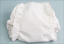 Scallops & Buttons Diaper Cover, Pink or White Scallops