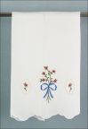 Multi-color Embroidery on Teardrop Scallops Guest Towel