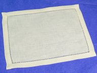 6" x 8" European-made Ecru Linen Cocktail Napkin