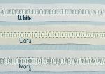 Swiss-Made Entredeux beading in white, ecru, or ivory  $9.10