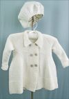 SALE!  Handknit French-style Baby Sweater with Beret
