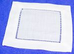 6" Square White Linen Cocktail Napkins