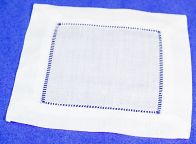 6" Square White Linen Cocktail Napkins