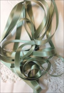Simply Wonderful Things 134 Loden Green Dark Sage Silk Satin Ribbon 134 Loden Green Dark Sage Silk Satin Ribbon Various Widths