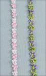 Gingham Flowers Rococo Ribbon, 2 colors