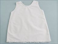 Vintage Baby Slip, Handmade, Lace on Hem