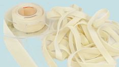 Six Yards of Cream Vintage Velvet Ribbon
