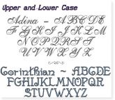 Lettering Choices, Group 1