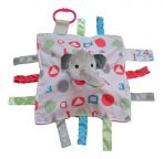 10" x 10" Baby Jack Pink Elephant Lovey